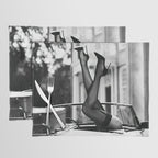 Head over heels stockings and lace high heel female model portrait black and white photograph - photography - photographs Placemat Gallery Image 1
