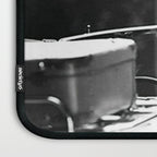 Head over heels stockings and lace high heel female model portrait black and white photograph - photography - photographs Laptop Sleeve Gallery Image 3