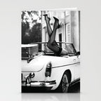 Head over heels stockings and lace high heel female model portrait black and white photograph - photography - photographs Stationery Card Gallery Image 2