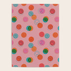 Smiley Face Stamp Print in Pink Poster Gallery Image 4