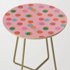 Smiley Face Stamp Print in Pink Side Table Gallery Image 2