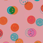 Smiley Face Stamp Print in Pink Coffee Mug Gallery Image 2