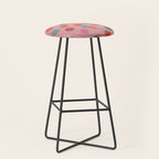 Smiley Face Stamp Print in Pink Stool Gallery Image 1