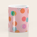 Smiley Face Stamp Print in Pink Coffee Mug Gallery Image 4