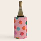 Smiley Face Stamp Print in Pink Wine Chiller Gallery Image 3