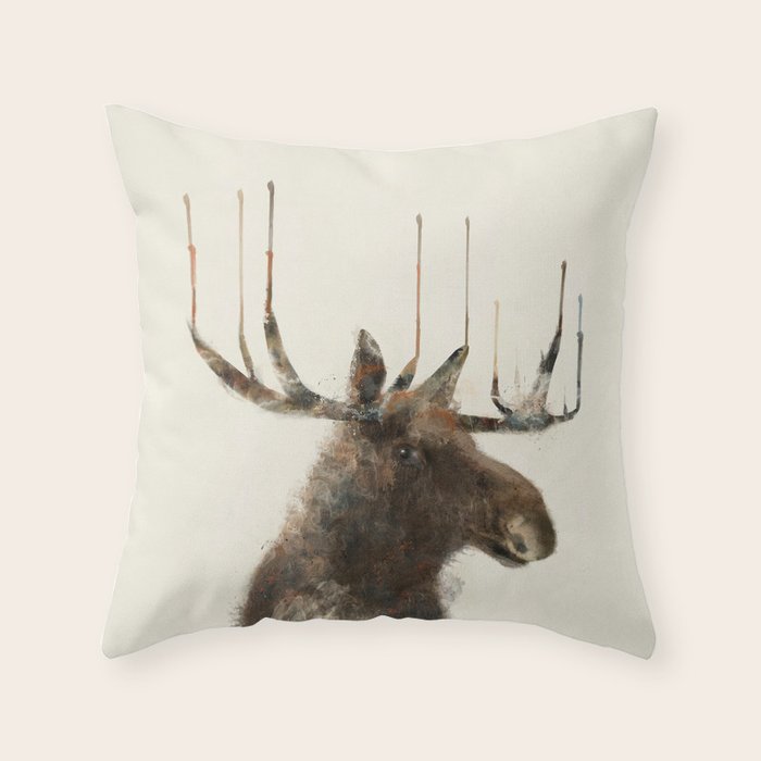 the moose Throw Pillow Gallery Image 6