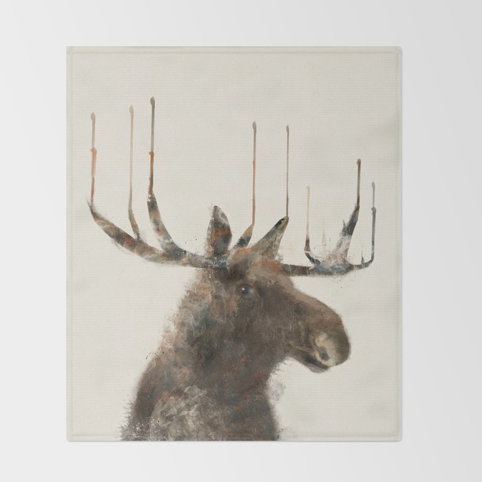 the moose Throw Blanket Gallery Image 2