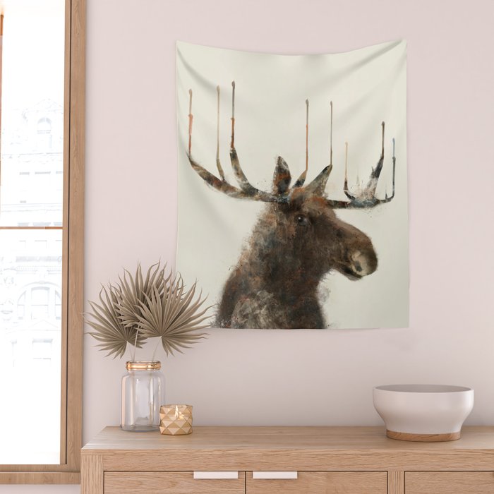 the moose Wall Tapestry Gallery Image 2