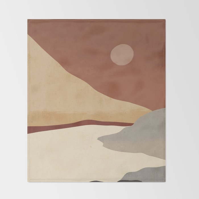 Minimal Art Landscape 10 Throw Blanket Gallery Image 2