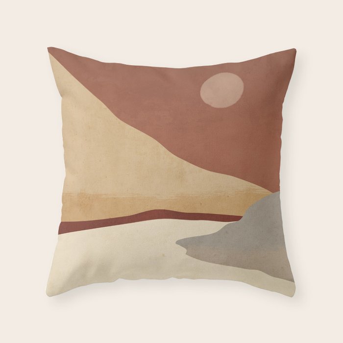 Minimal Art Landscape 10 Throw Pillow Gallery Image 1
