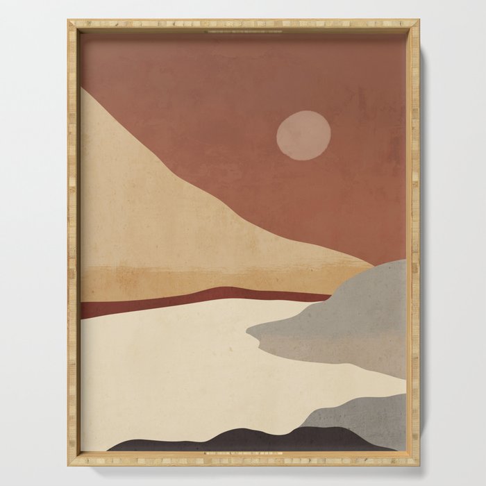 Minimal Art Landscape 10 Serving Tray Gallery Image 1