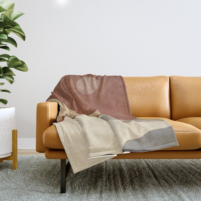 Minimal Art Landscape 10 Throw Blanket Gallery Image 1