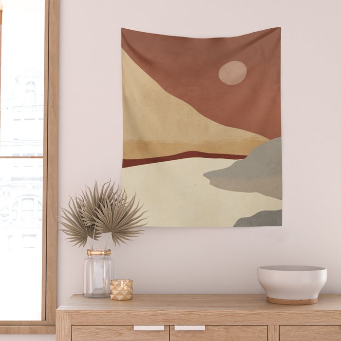 Minimal Art Landscape 10 Wall Tapestry Gallery Image 2