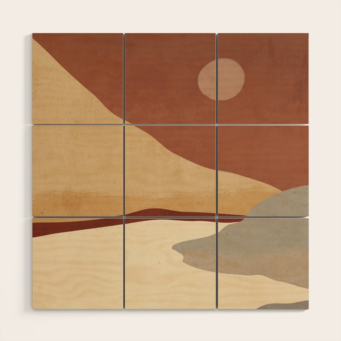 Minimal Art Landscape 10 Wood Wall Art Gallery Image 1