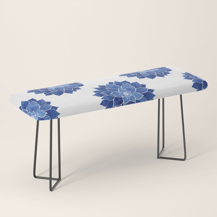 Indigo Succulent |  Watercolor Painting Bench Gallery Image 1