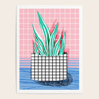 Glam - pop art memphis neon house plants throwback retro 80s style cool brooklyn style minimalism Poster Gallery Image 4