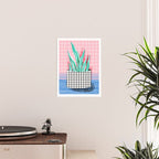 Glam - pop art memphis neon house plants throwback retro 80s style cool brooklyn style minimalism Poster Gallery Image 2