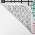 Glam - pop art memphis neon house plants throwback retro 80s style cool brooklyn style minimalism Bath Mat Gallery Image 2