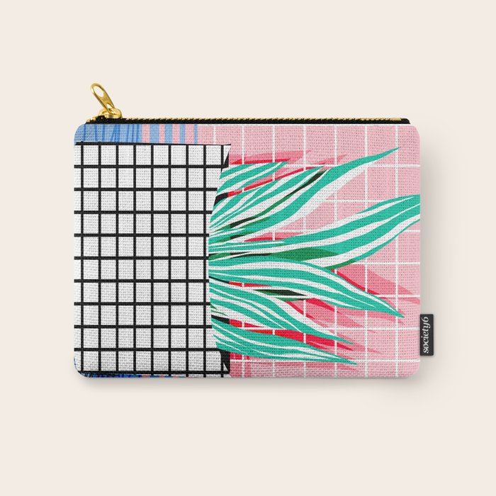 Glam - pop art memphis neon house plants throwback retro 80s style cool brooklyn style minimalism Carry All Pouch Gallery Image 1