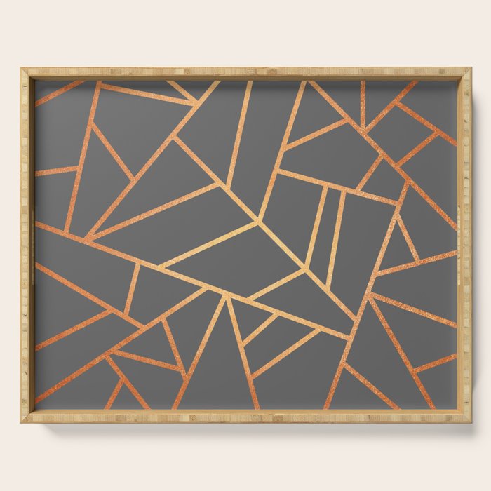 Copper And Grey Serving Tray Gallery Image 1