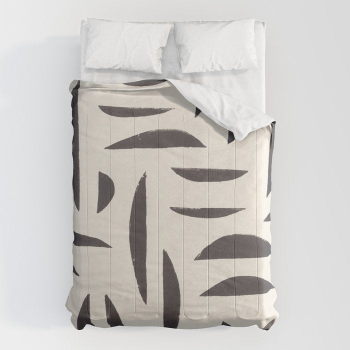 Linocut Abstract #4 Comforter Gallery Image 6