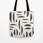 Linocut Abstract #4 Tote Bag Gallery Image 1