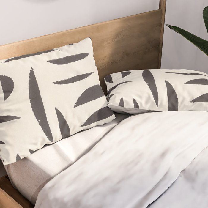 Linocut Abstract #4 Pillow Sham Gallery Image 2