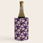 Dahlia Flowers Pattern - Purple and Yellow Wine Chiller Gallery Image 2