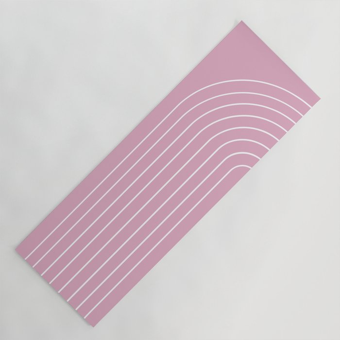 Minimal Arch XXVII Blush Pink Modern Geometric Lines Yoga Mat Gallery Image 1