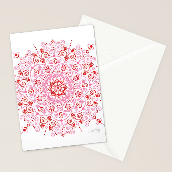 Moroccan Mandala - Valentine Palette Stationery Card Gallery Image 2