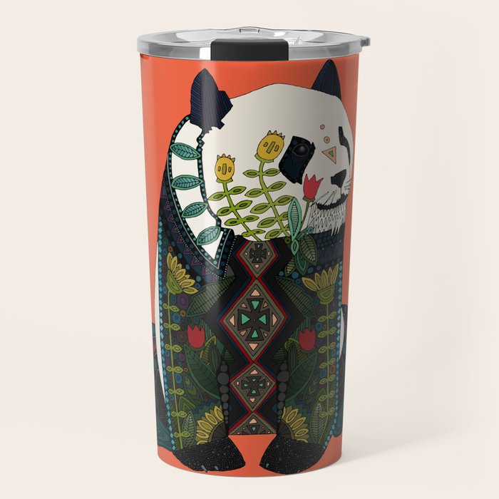 panda orange Travel Mug Gallery Image 1