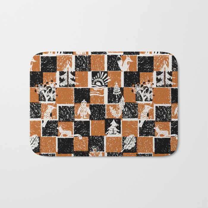Black Forest check Bath Mat Gallery Image 1