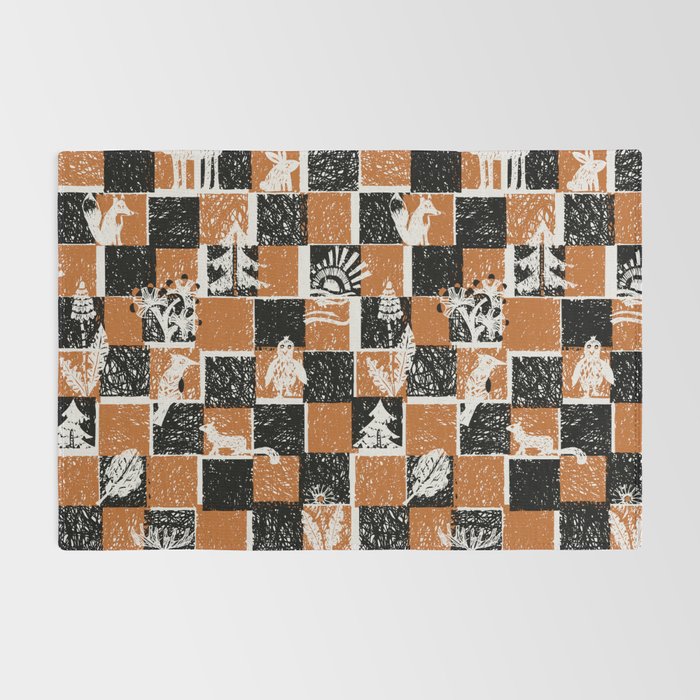 Black Forest check Rug Gallery Image 2