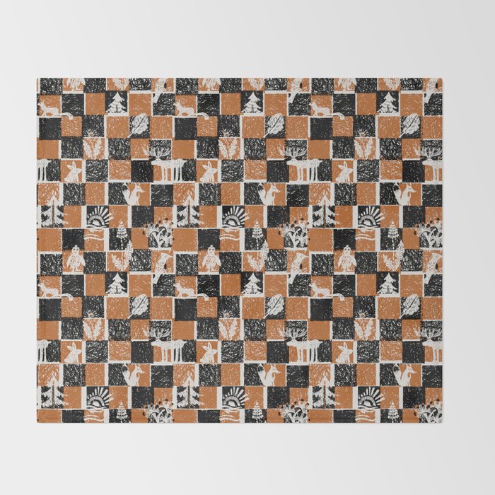 Black Forest check Throw Blanket Gallery Image 2