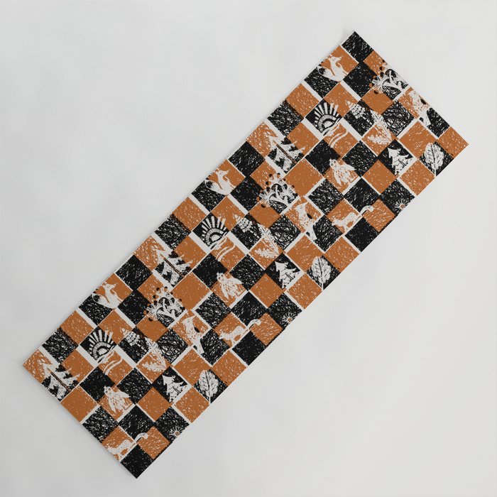 Black Forest check Yoga Mat Gallery Image 1