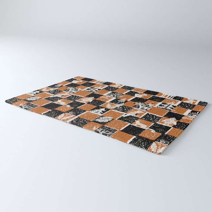 Black Forest check Rug Gallery Image 3