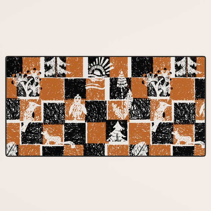 Black Forest check Desk Mat Gallery Image 3
