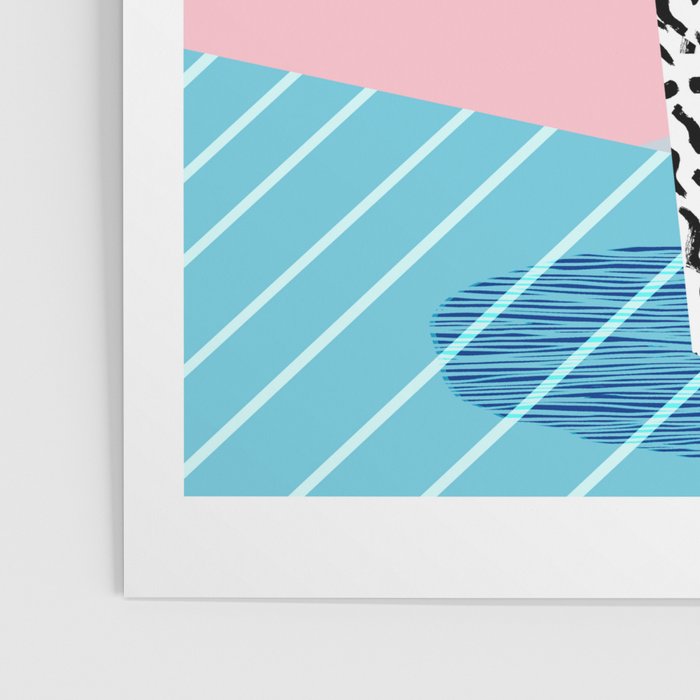 No Can Do - hipster abstract neon 1980s style memphis print palm springs socal los angeles desert Poster Gallery Image 3