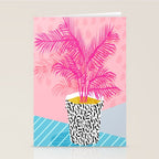 No Can Do - hipster abstract neon 1980s style memphis print palm springs socal los angeles desert Stationery Card Gallery Image 2