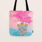 No Can Do - hipster abstract neon 1980s style memphis print palm springs socal los angeles desert Tote Bag Gallery Image 1