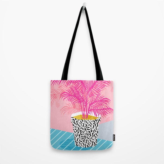No Can Do - hipster abstract neon 1980s style memphis print palm springs socal los angeles desert Tote Bag Gallery Image 2