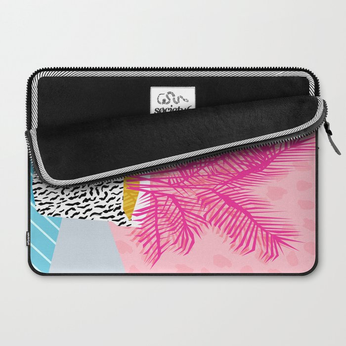 No Can Do - hipster abstract neon 1980s style memphis print palm springs socal los angeles desert Laptop Sleeve Gallery Image 2