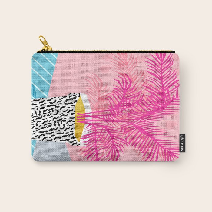 No Can Do - hipster abstract neon 1980s style memphis print palm springs socal los angeles desert Carry All Pouch Gallery Image 1