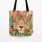 Peek A Boo Leopard Tote Bag Gallery Image 1