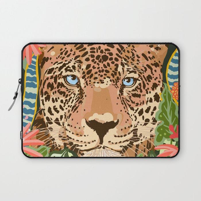 Peek A Boo Leopard Laptop Sleeve Gallery Image 1