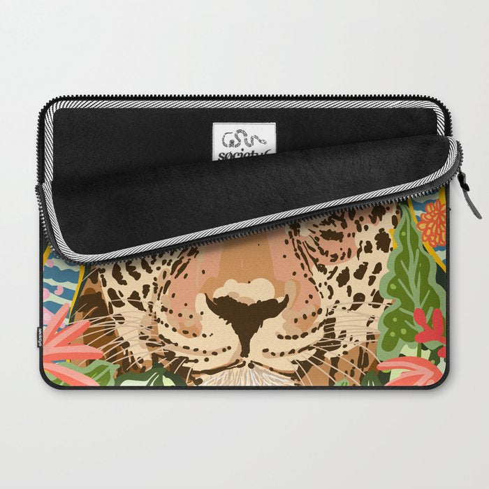 Peek A Boo Leopard Laptop Sleeve Gallery Image 2