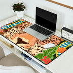 Peek A Boo Leopard Desk Mat Gallery Image 2