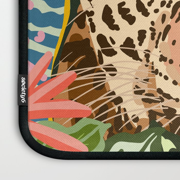 Peek A Boo Leopard Laptop Sleeve Gallery Image 3