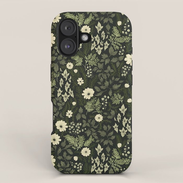 Woodland Nouveau Pattern Forest Green iPhone Case Gallery Image 1