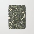 Woodland Nouveau Pattern Forest Green Bath Mat Gallery Image 1